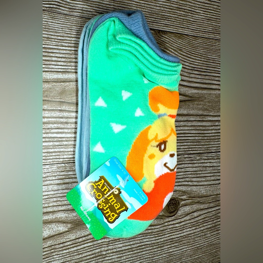 Animal Crossing no show sock set of 5. Size 4-10